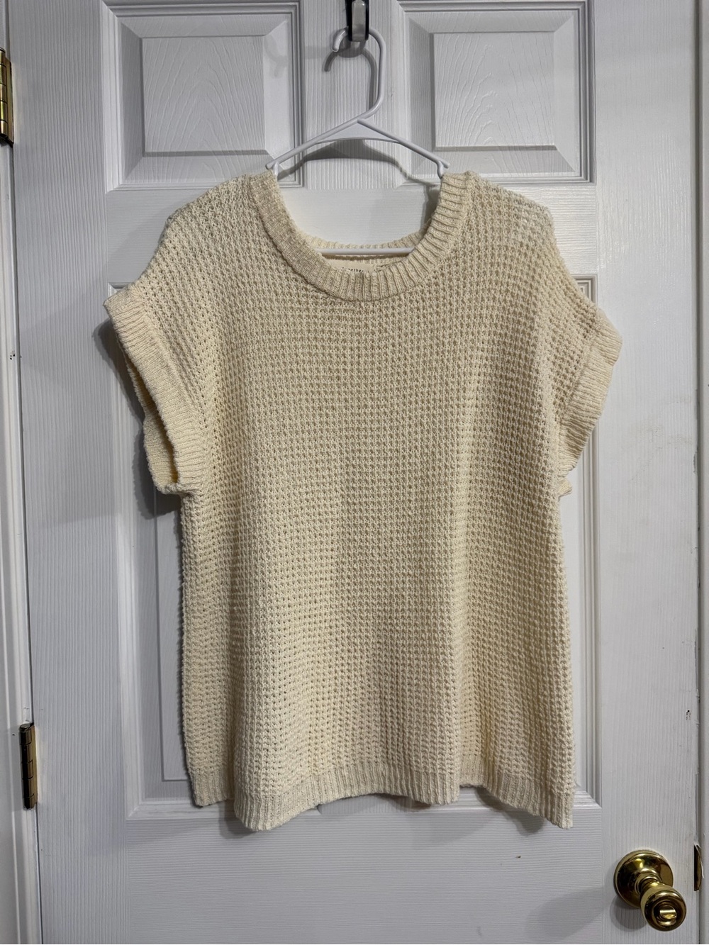 By Together Cream Ribbed Knit Pullover